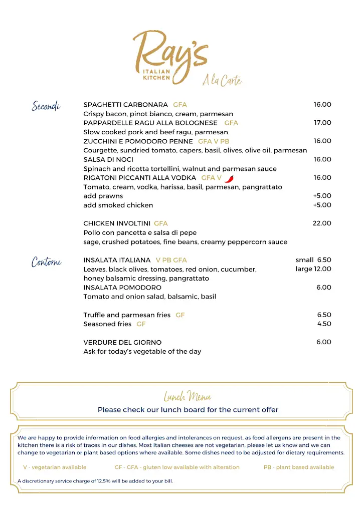 Menu_Ray's Italian Kitchen_Milford on Sea_image_3