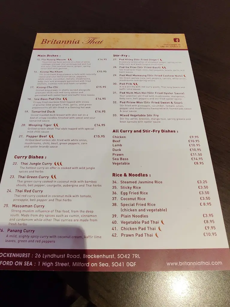 Menu_Britannia Thai_Milford on Sea_image_2