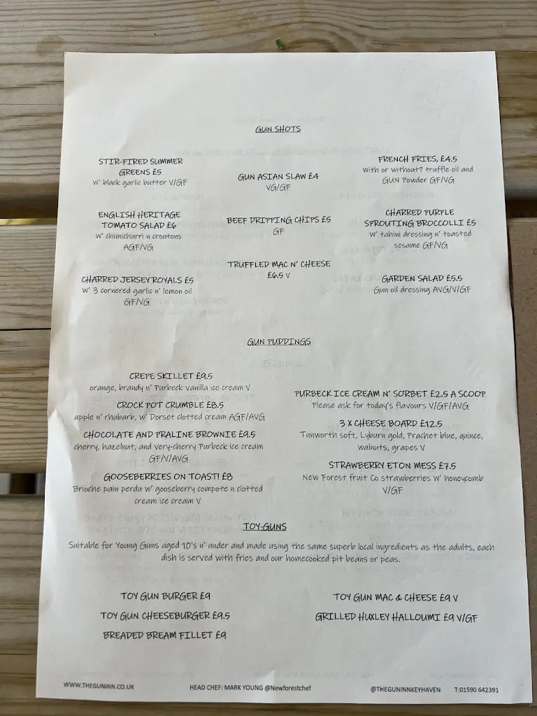 Menu_The Gun Inn_Milford on Sea_image_2