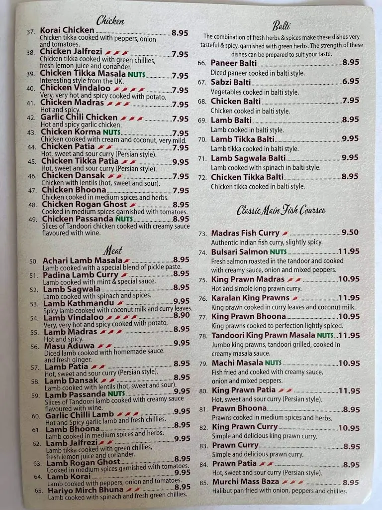 Menu_The Royal Gurkha Spice_Modbury_image_2