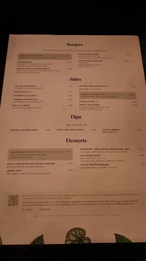 Menu_The Botanist Barnsley_Barnsley_imagen_1