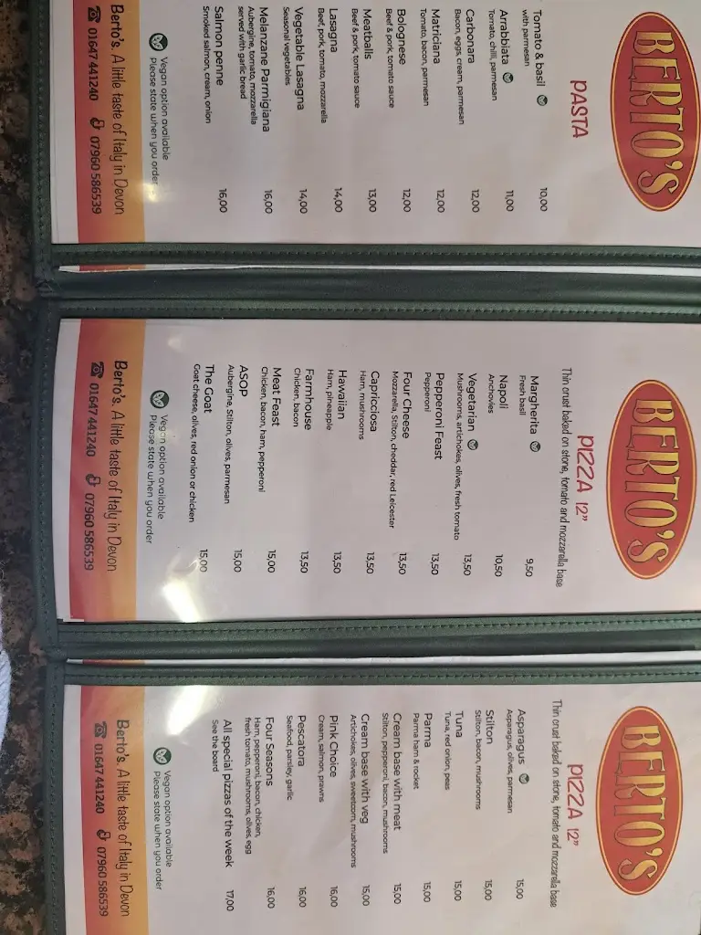 Menu_Berto's Pizza Restaurant_Moretonhampstead_image_1