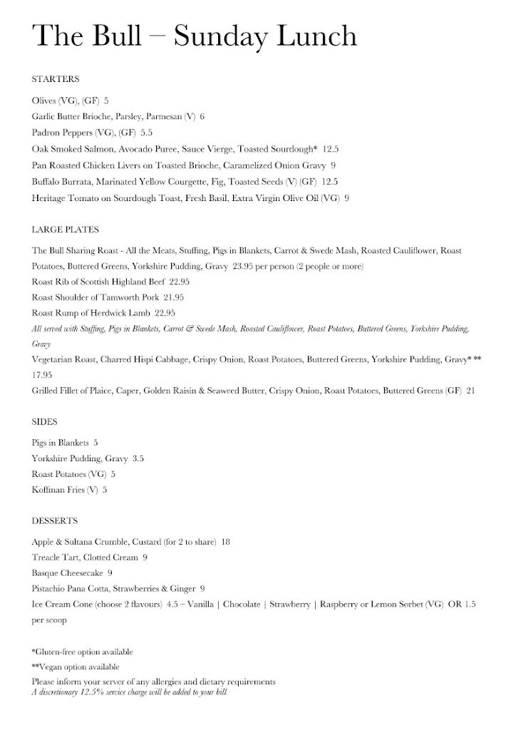 Menu_The Bull Inn_Much Hadham_image_2