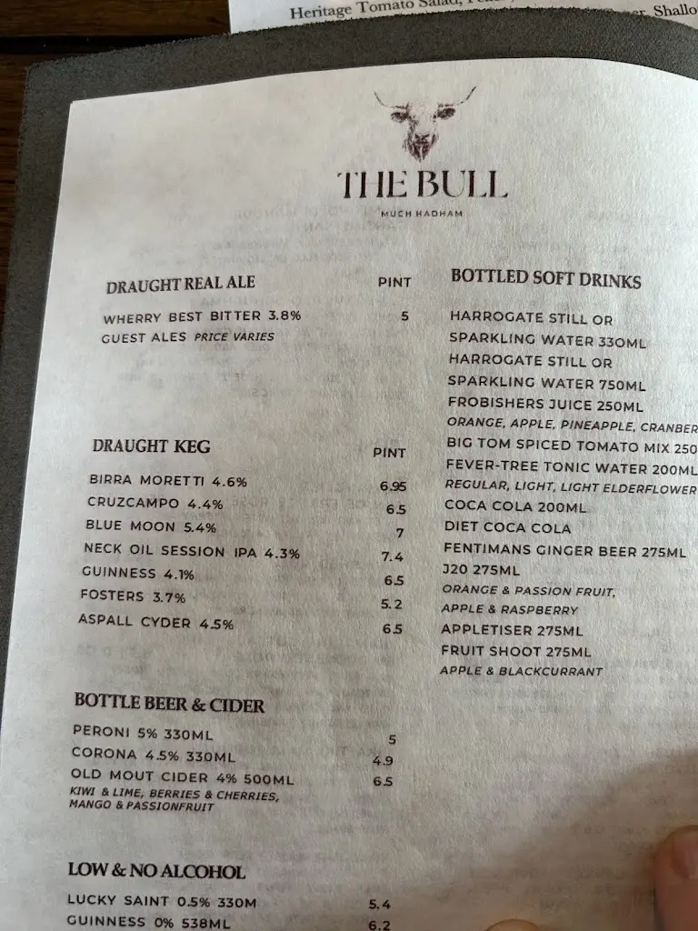 Menu_The Bull Inn_Much Hadham_image_4