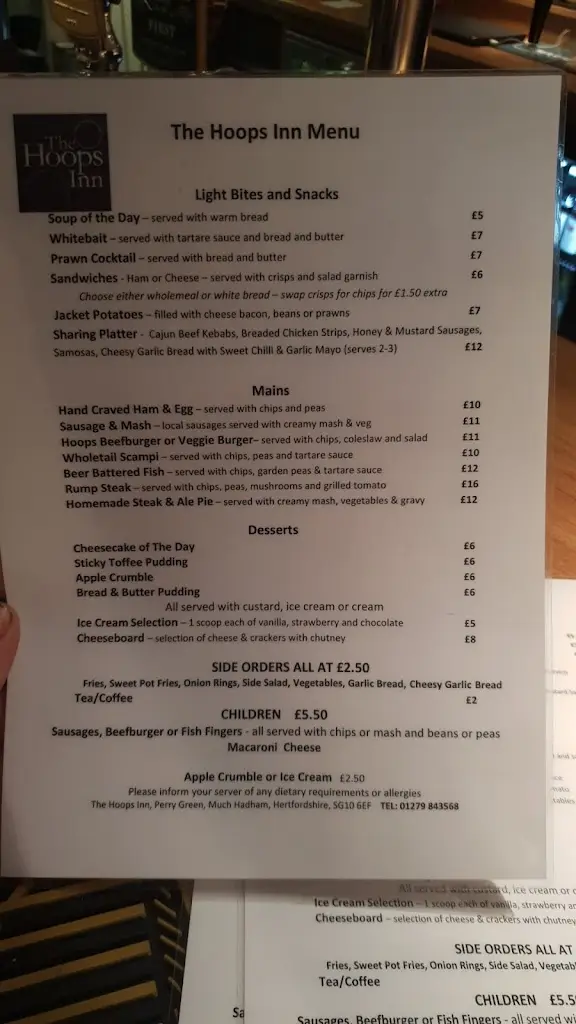 Menu_The Hoops Inn_Much Hadham_image_3