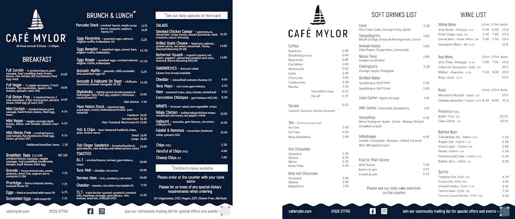 Menu_Café Mylor_Mylor Bridge_image_1