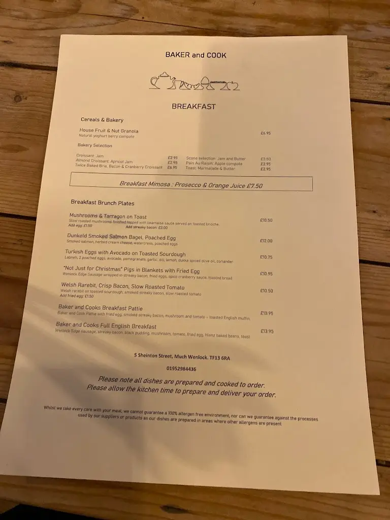 Menu_Baker & Cook_Much Wenlock_image_2
