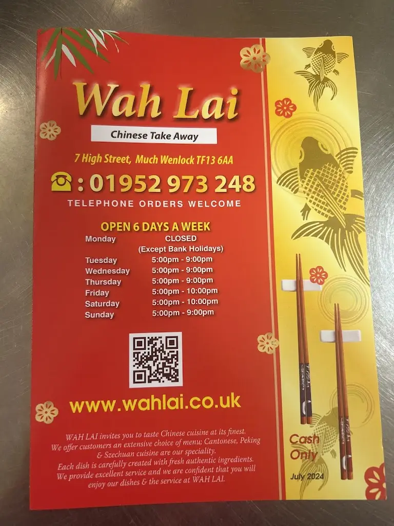 WAH LAI restaurant in Much Wenlock