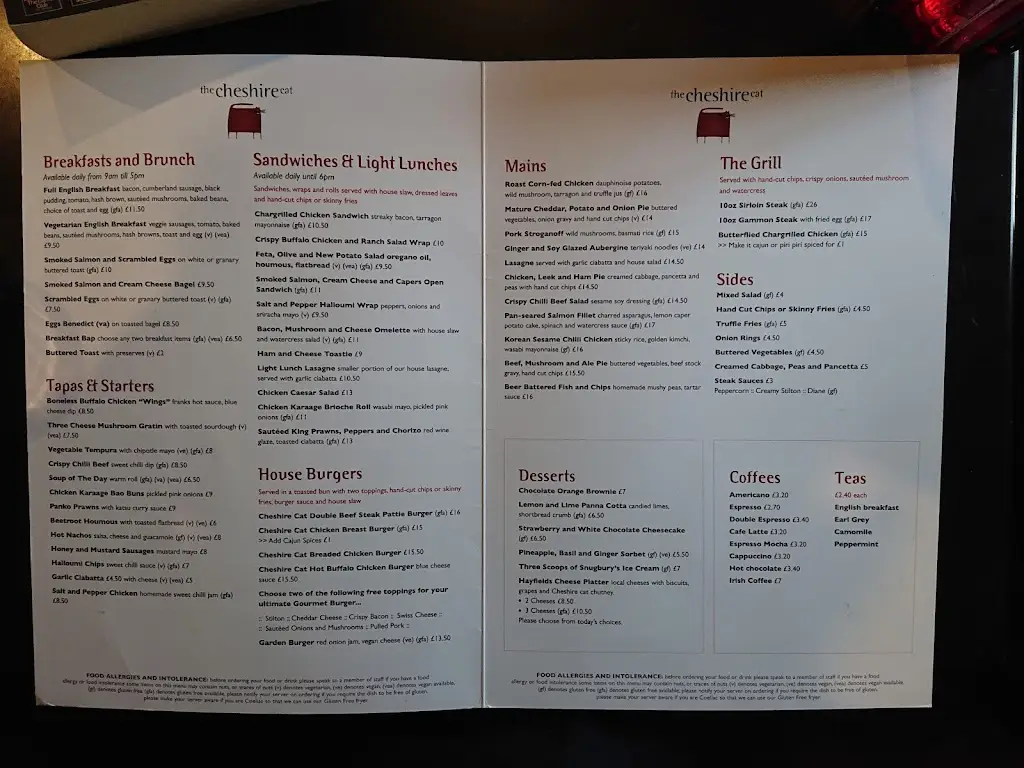 Menu_The Cheshire Cat_Nantwich_image_2