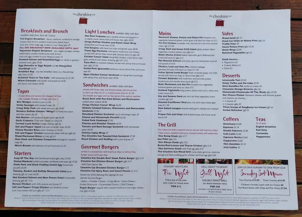 Menu_The Cheshire Cat_Nantwich_image_4