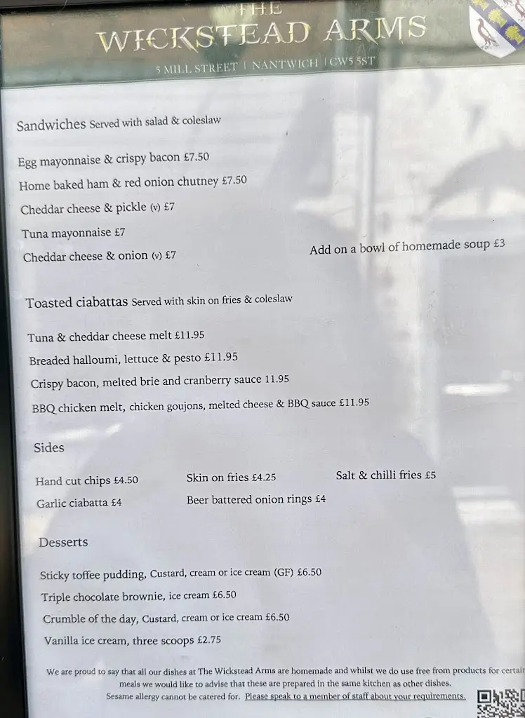 Menu_The Wickstead Arms_Nantwich_image_1