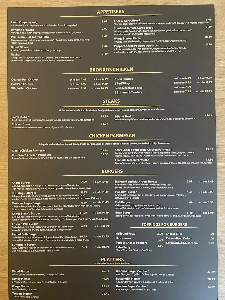 Menu_Bronkos Restaurant_Narborough_image_1