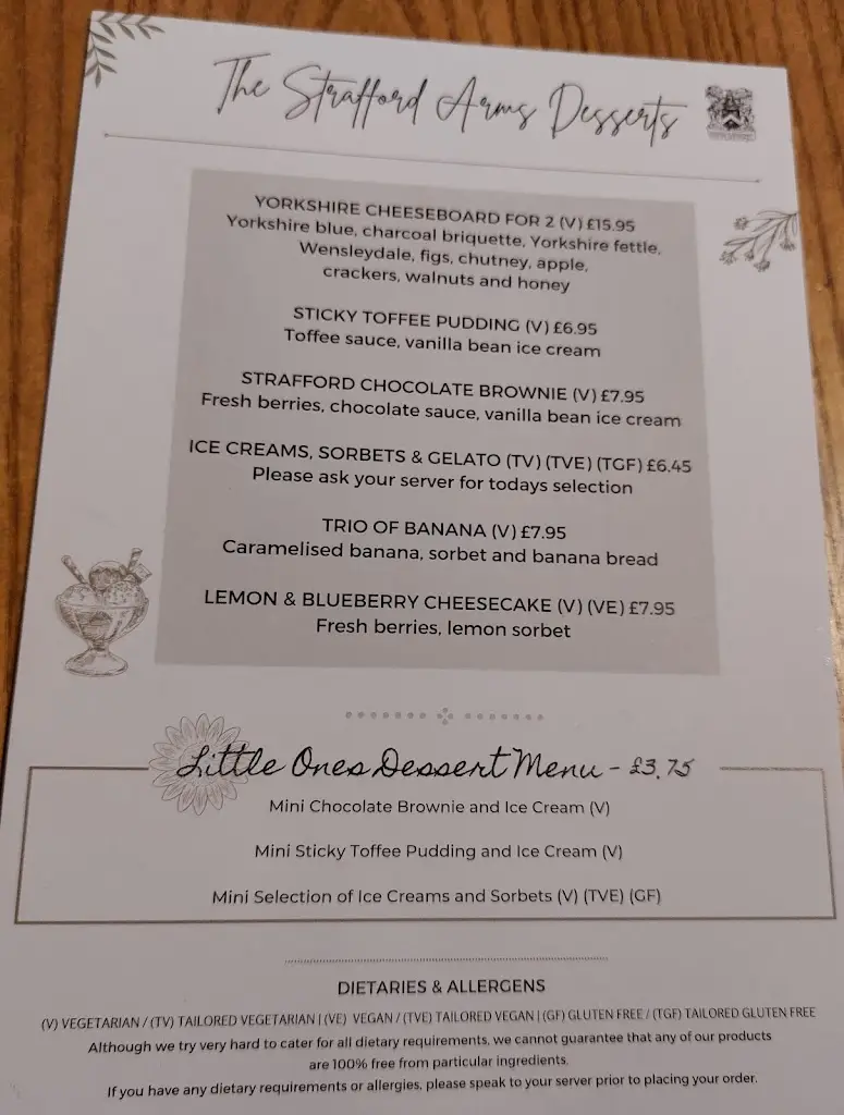 Menu_The Strafford Arms_Barnsley_immagine_2