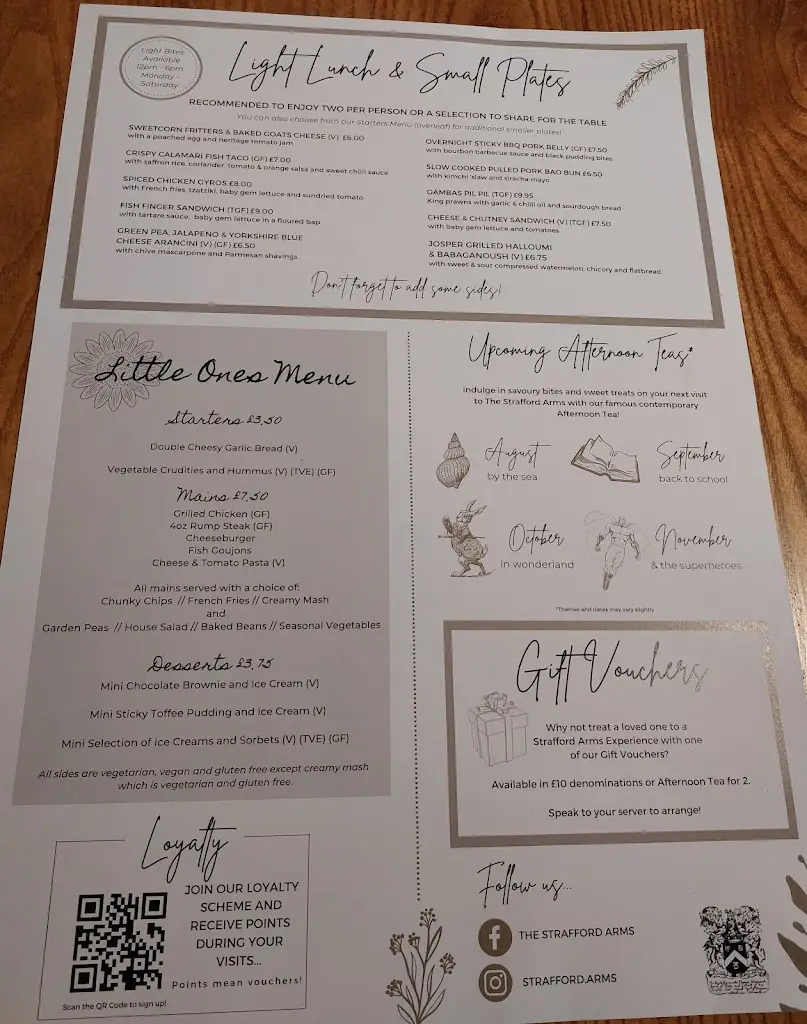 Menu_The Strafford Arms_Barnsley_immagine_4