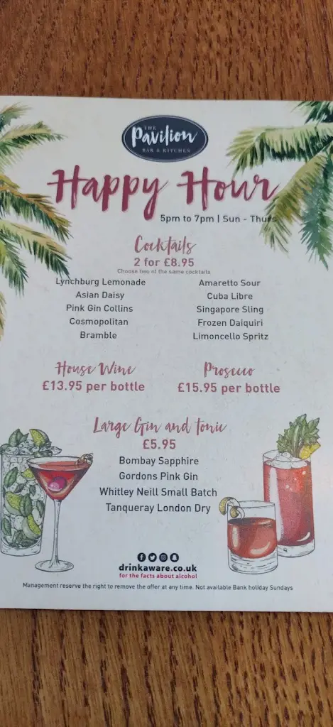 Menu_The Pavilion_Barnsley_image_1