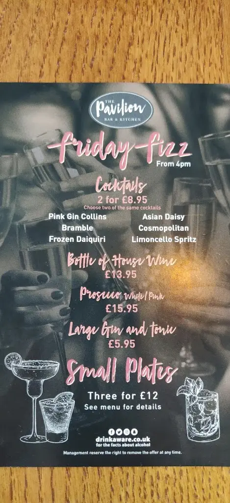 Menu_The Pavilion_Barnsley_image_2