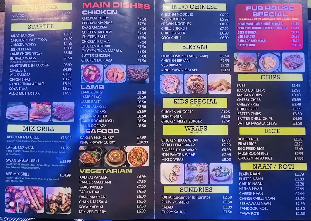 Menu_Swan bar and grill_Netherton_image_1
