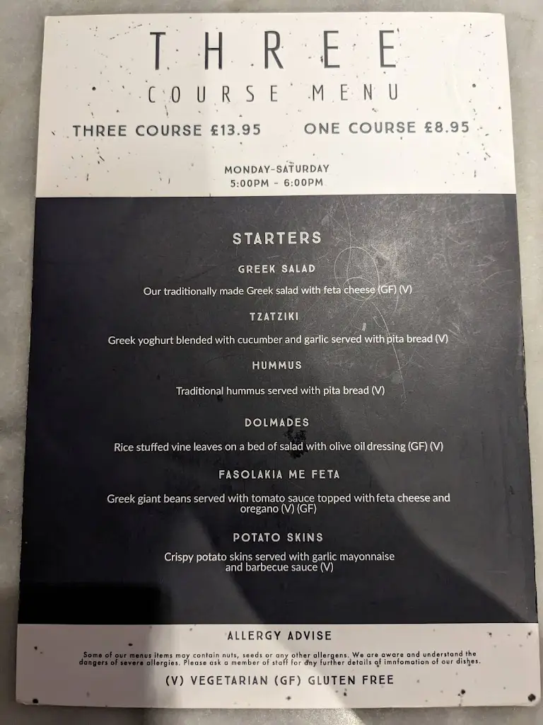 Menu_Niko’s Greek Taberna_Morpeth_immagine_1