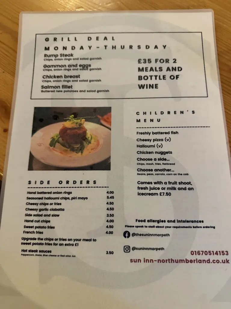 Menu_Sun Inn_Morpeth_image_1
