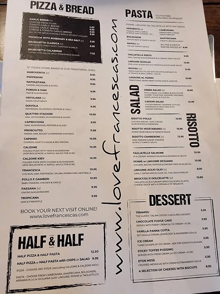 Menu_Francescas Italian Restaurant_Barrow in Furness_immagine_3