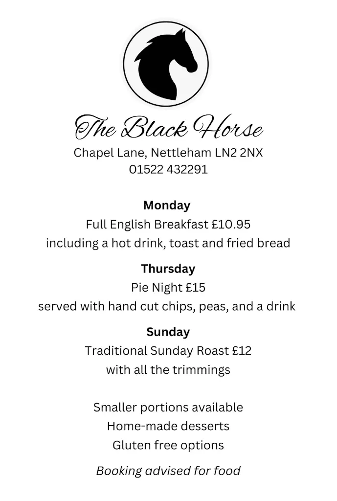 Menu_Black horse_Nettleham_image_1