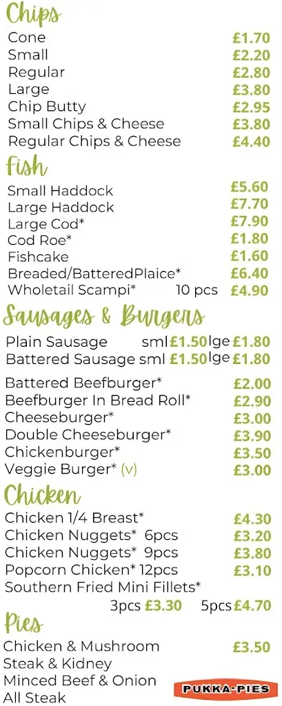 Menü_FRANKYS Fish Bar - Lincoln_Nettleham_Bild_2