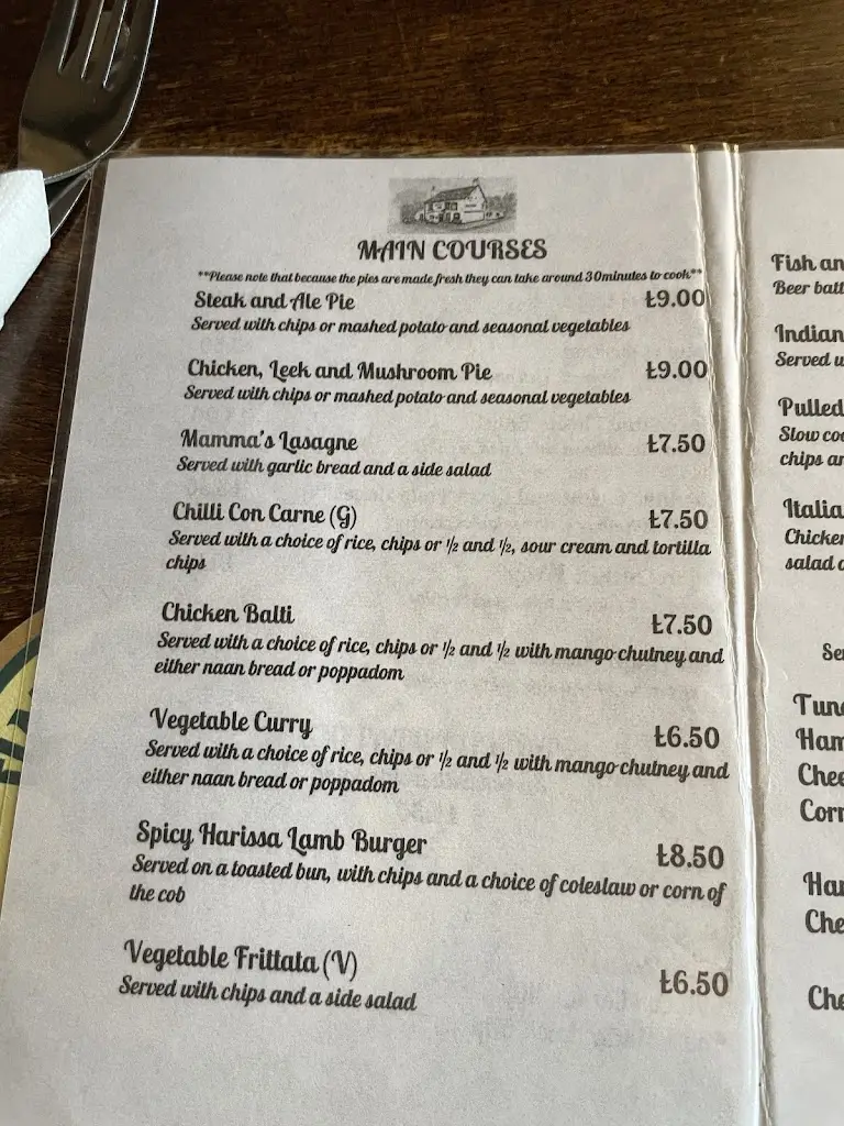 Menu_The Harp Inn_Neston_image_1