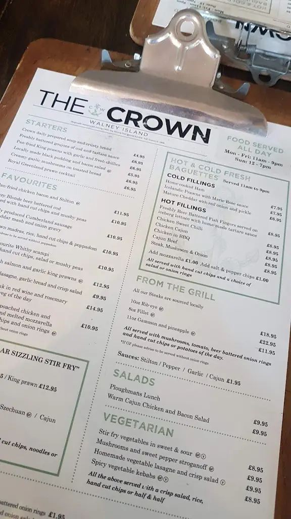 Menu_The Crown, Walney_Barrow in Furness_image_2