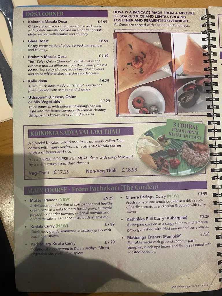 Menu_Koinonia South Indian Restaurant_Newark on Trent_image_3