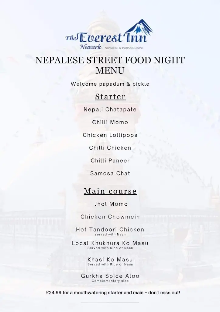 Menu_Baseri Nepalese and Indian Restaurant_Newark on Trent_image_1