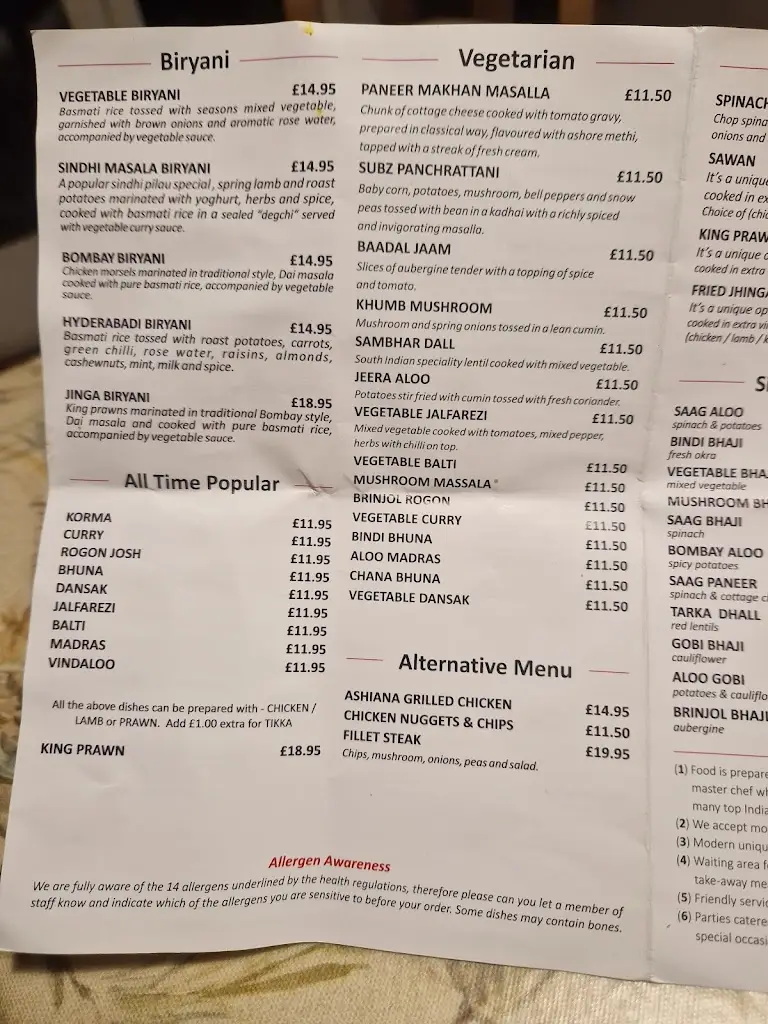 Menu_Ashiana Indian & Bangladeshi Restaurant_Newark on Trent_image_2