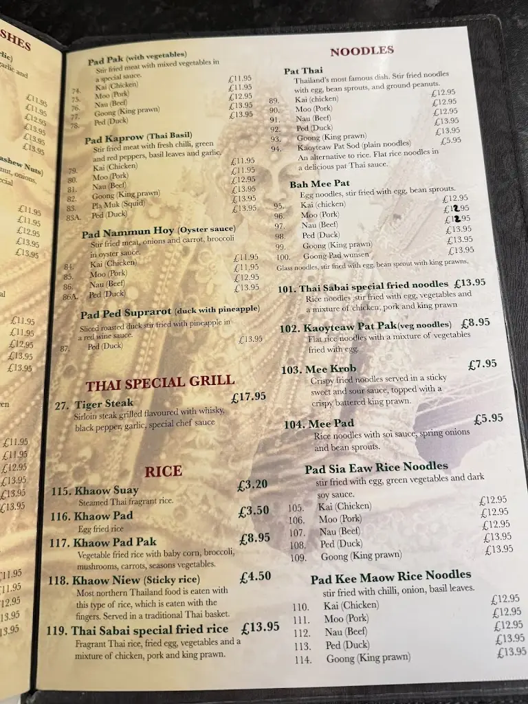 Menu_Thai Sabai_Newark on Trent_immagine_2