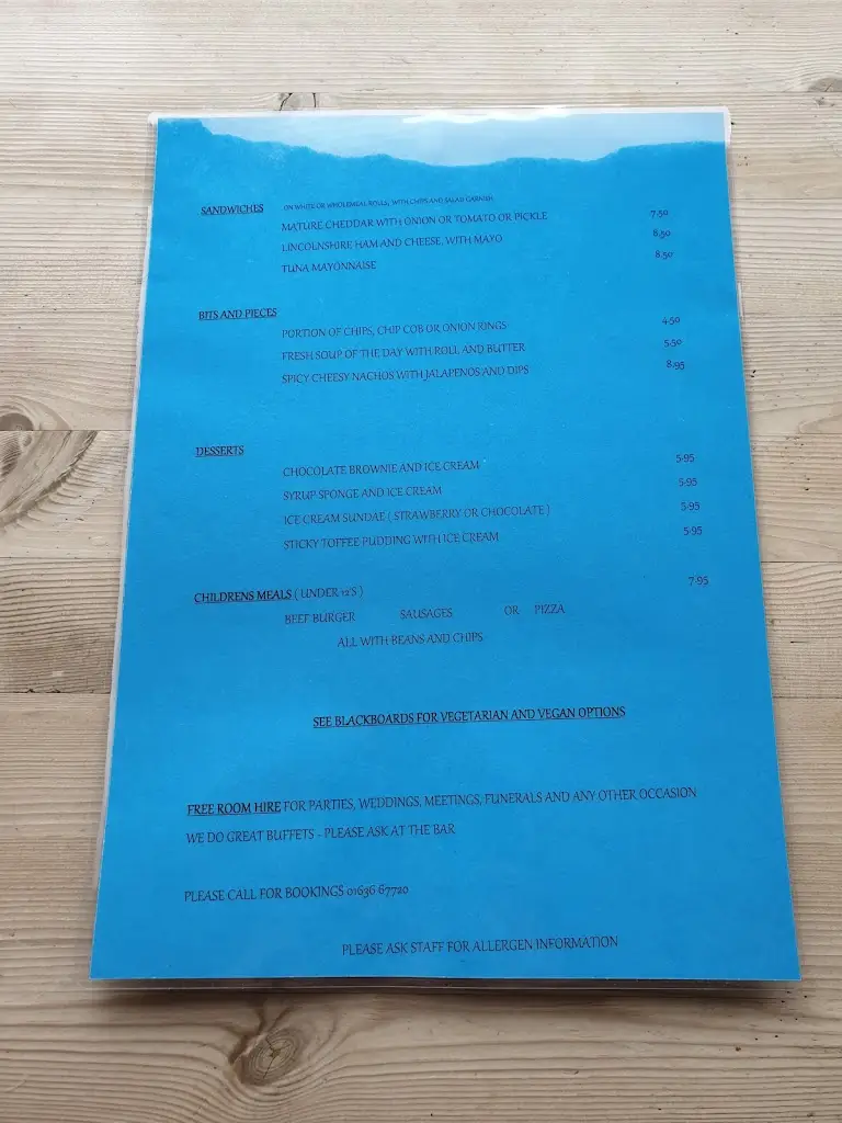 Menu_Castle Barge_Newark on Trent_image_3