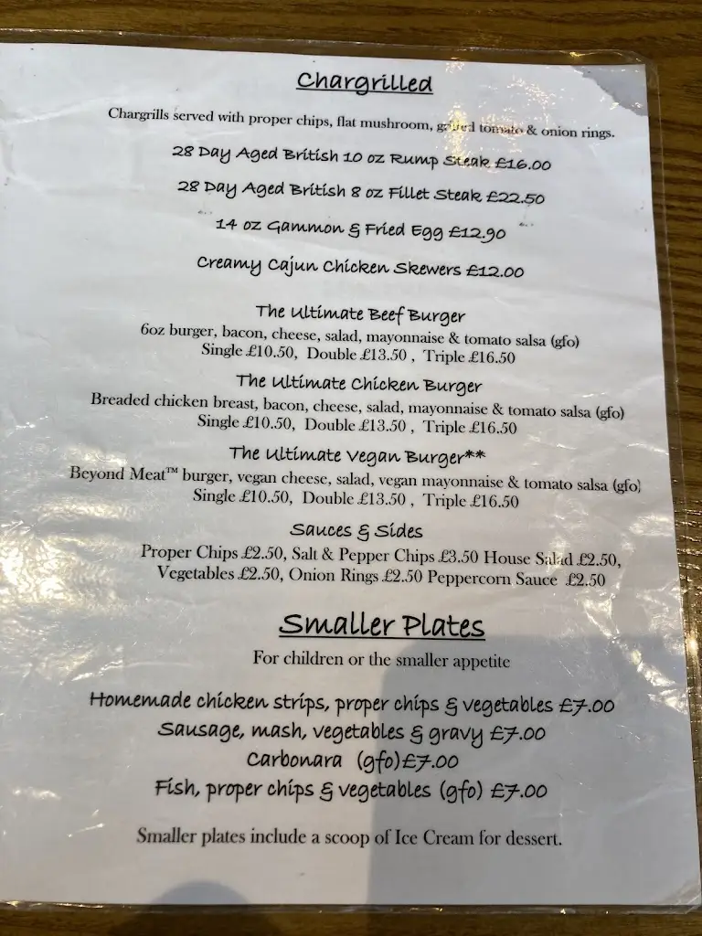 Menu_King Alfred_Barrow in Furness_image_1