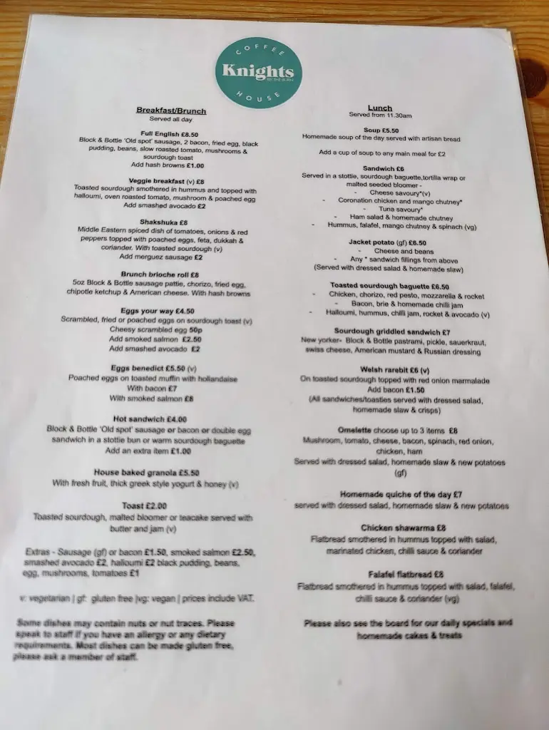 Menu_Knights by the Burn coffee house_Newburn_image_2