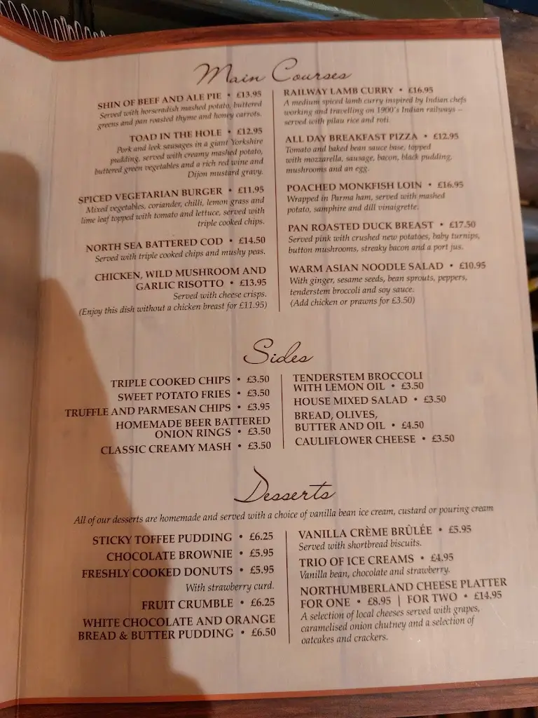 Menu_The Engine Inn_Newburn_immagine_4