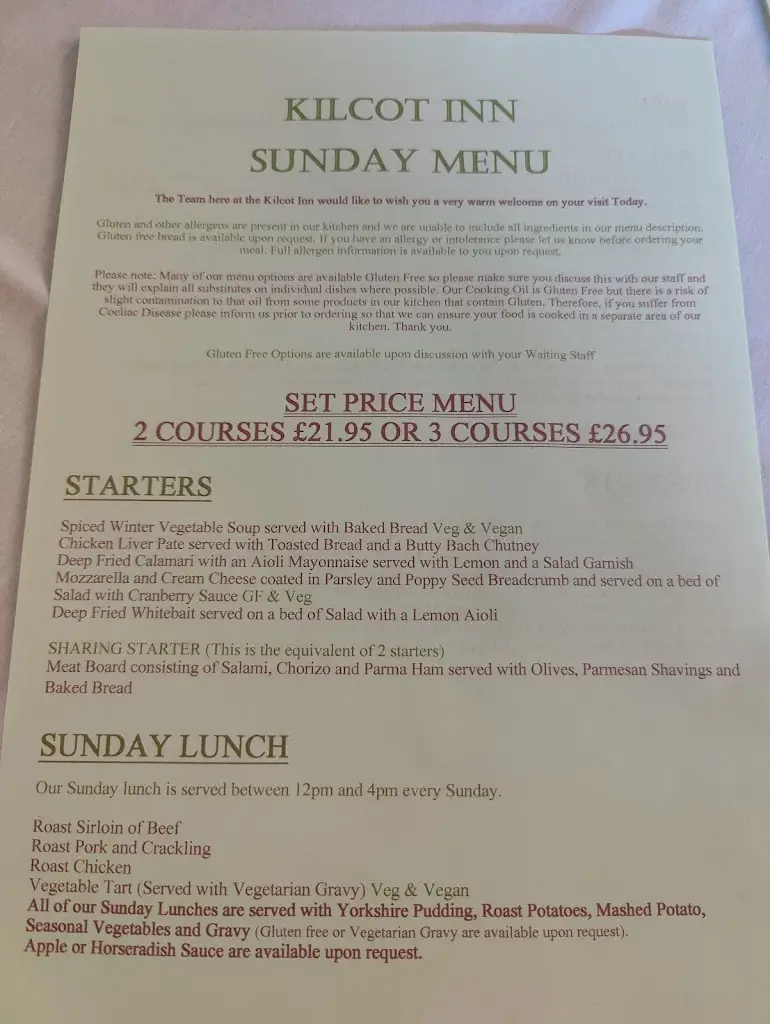 Menu_The Kilcot Inn_Newent_image_1