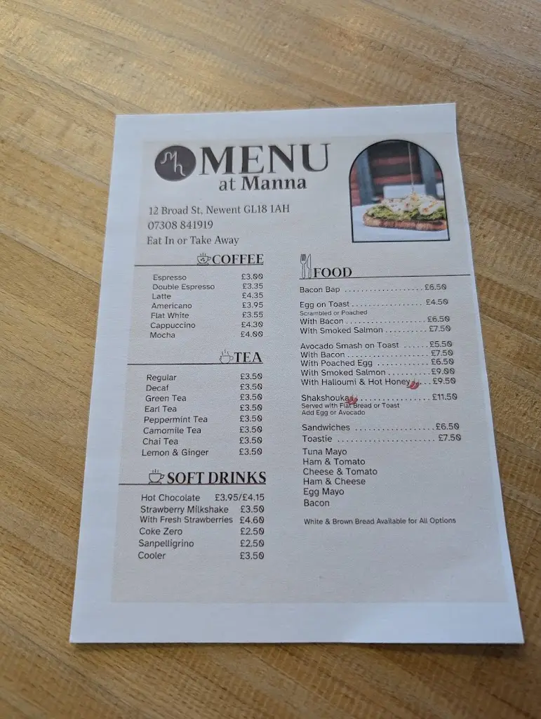 Menu_Manna House Coffee - Newent_Newent_image_1
