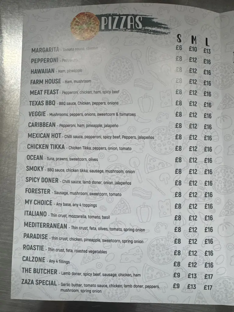 Menu_Zaza Pizza_Newent_image_2