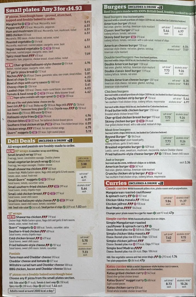 Menu_The Nine Arches_Newton-le-Willows_image_1