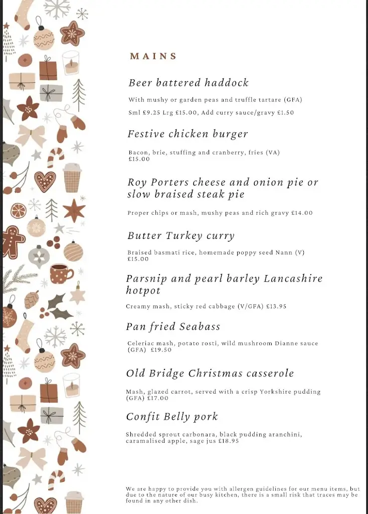 Menu_The Old Bridge Inn_Barrowford_immagine_1