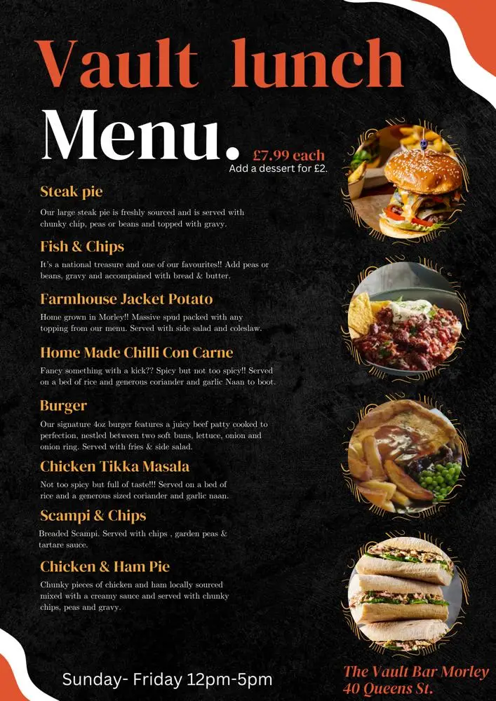 Menu_The Vault Bar Morley_Morley_imagen_1