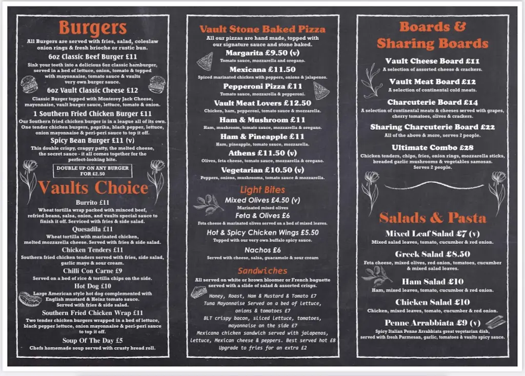 Menu_The Vault Bar Morley_Morley_imagen_4