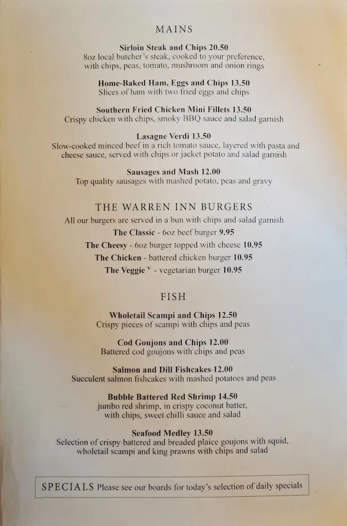 Menu_Warren Inn_New Romney_image_1