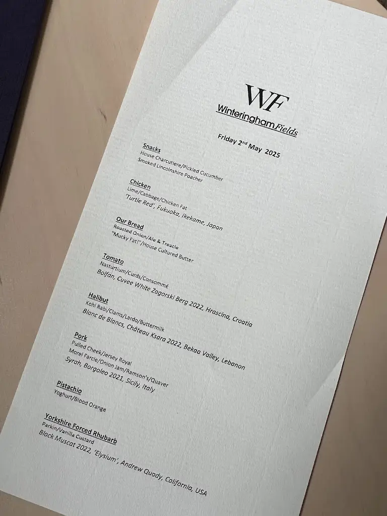 Menu_Winteringham Fields_North Lincolnshire_immagine_1