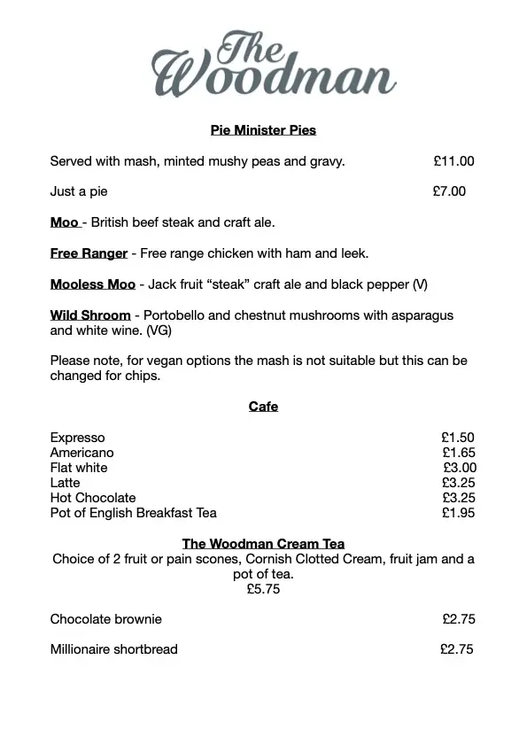 Menu_The Woodman at North Leigh_North Leigh_image_4