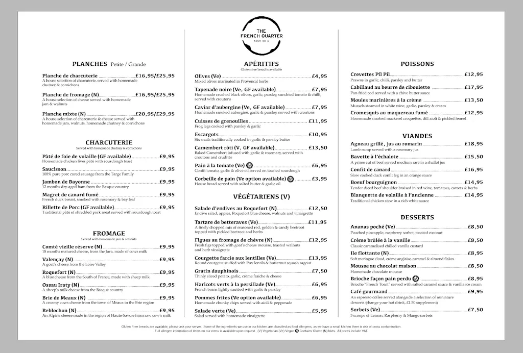 Menu_The French Quarter_Newcastle upon Tyne_imagen_1