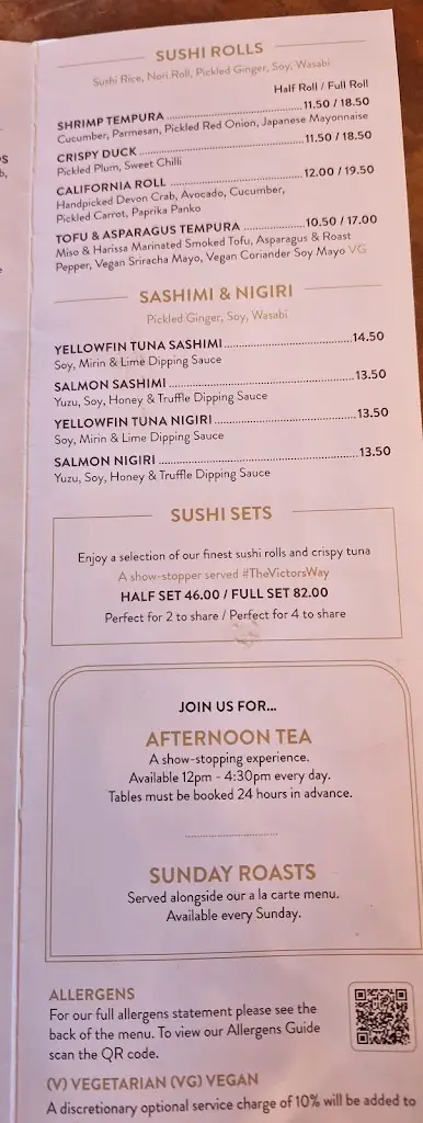 Menu_Victors Newcastle_Newcastle upon Tyne_image_4