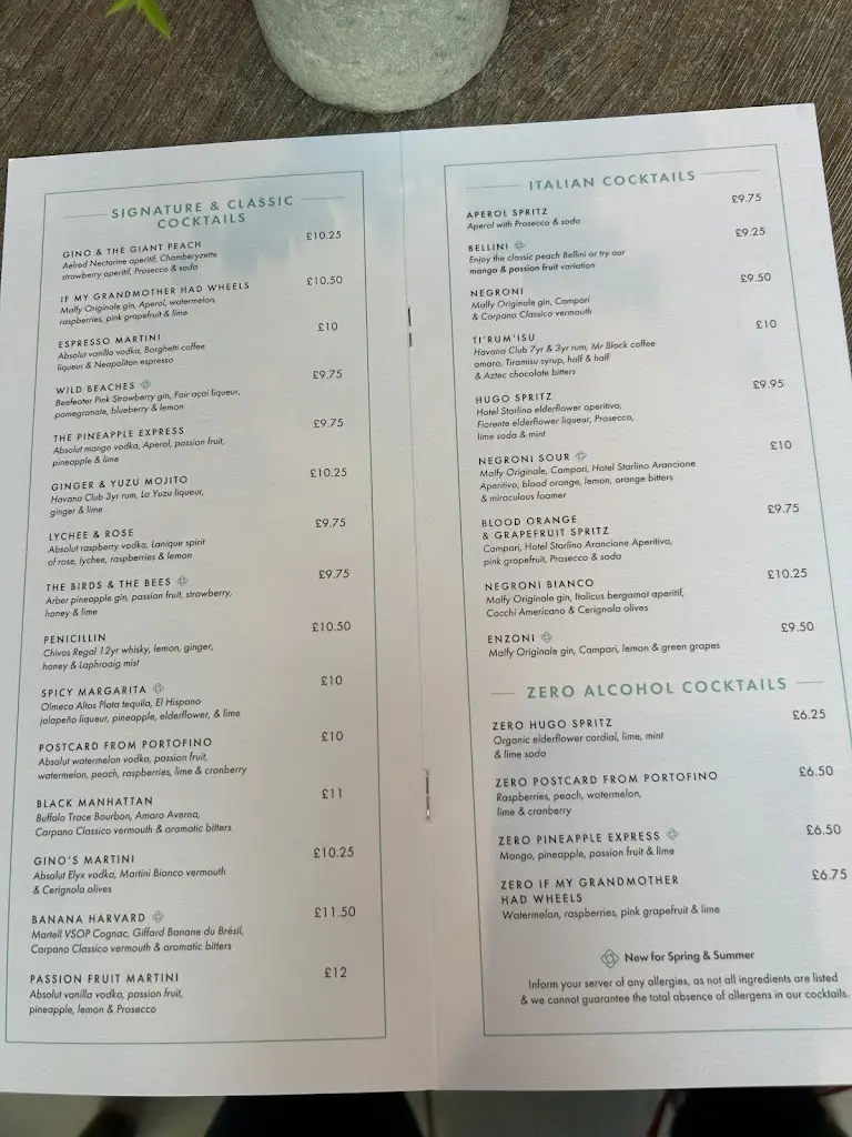 Menu_Gino D'Acampo Restaurant Quayside Newcastle_Newcastle upon Tyne_image_1