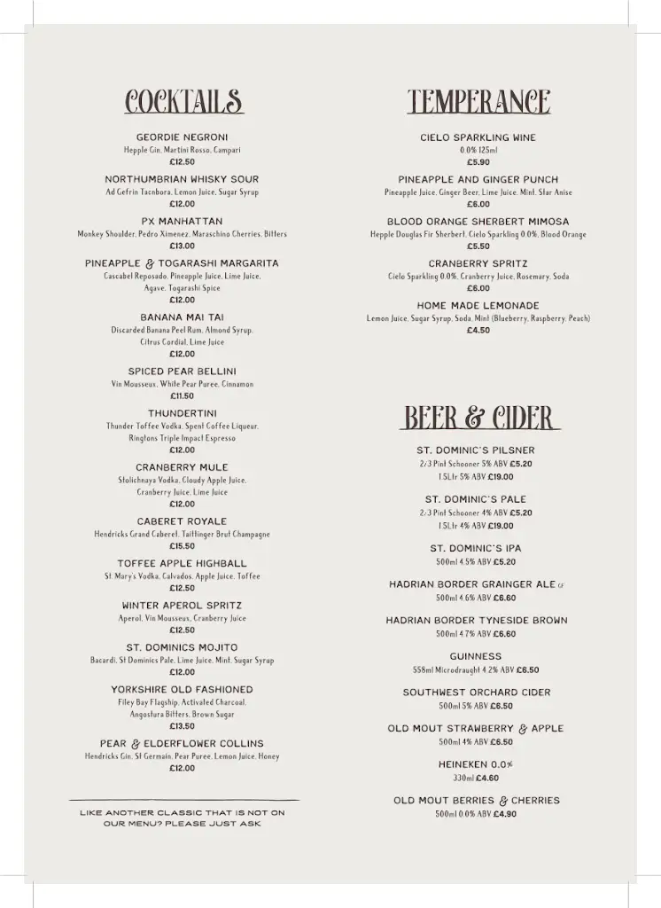 Menu_Dobson and Parnell_Newcastle upon Tyne_image_2